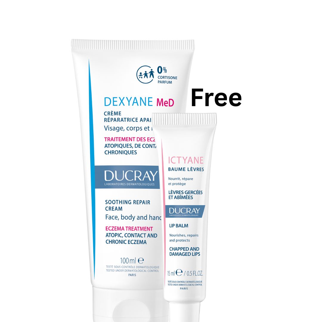 Ducray Ducray Dexyane MeD Soothing Repair Cream 100 ml + Free Ducray Ictyane Lip Balm 15 ml-1