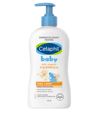 Cetaphil Baby Daily Lotion with Organic Calendula 400ml Gentle Hydrating Baby Moisturizer-1