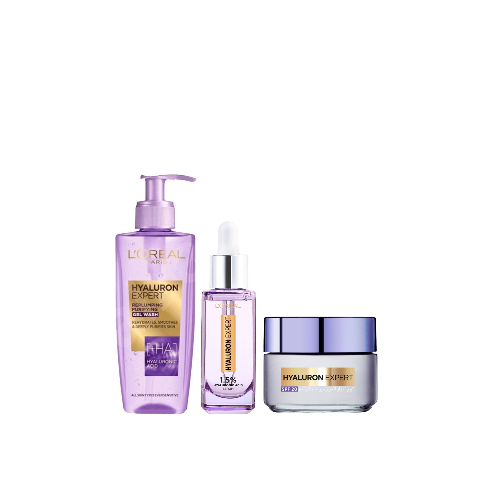 L’Oreal Paris Hyaluron Expert Bundle – Gel Wash, Serum & Moisturizer – 20% OFF-1