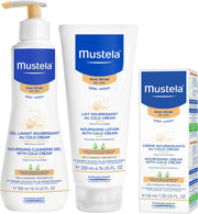 Mustela Dry Skin Box- Cleansing Gel, Nourishing Lotion, Nourishing Cream-1