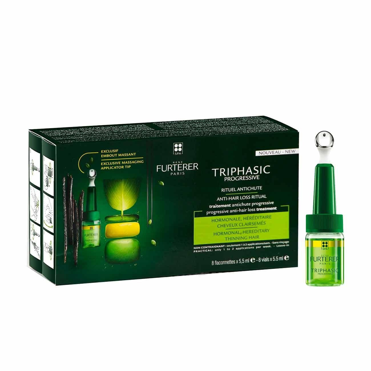 Rene Furterer Triphasic Progressive Anti Hair Loss Ritual - Box of 8 Vials x 5.5ml-2