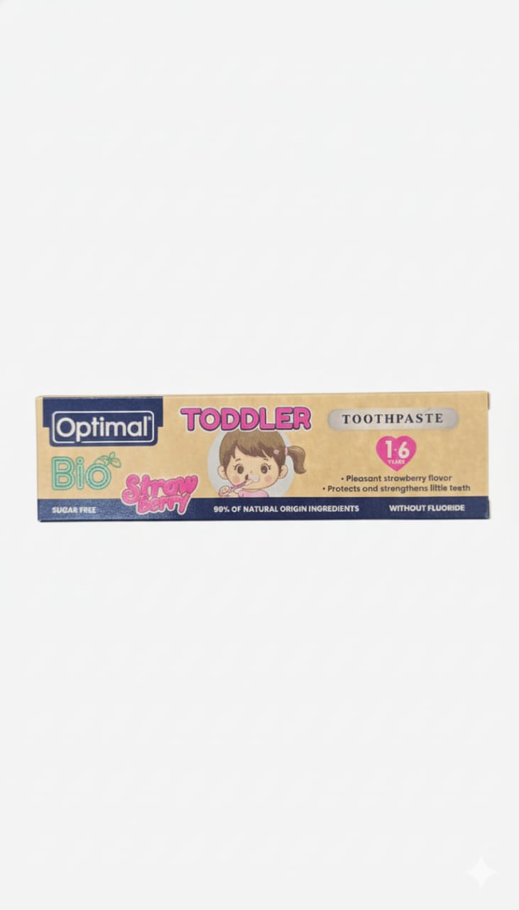 Optimal Bio Toddler Toothpaste 1–6 Years – Strawberry Flavor | Fluoride-Free-2
