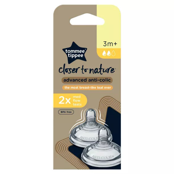Tommee Tippee  Closer To Nature Advanced Anticolic Medium Flow Teats 3M-1