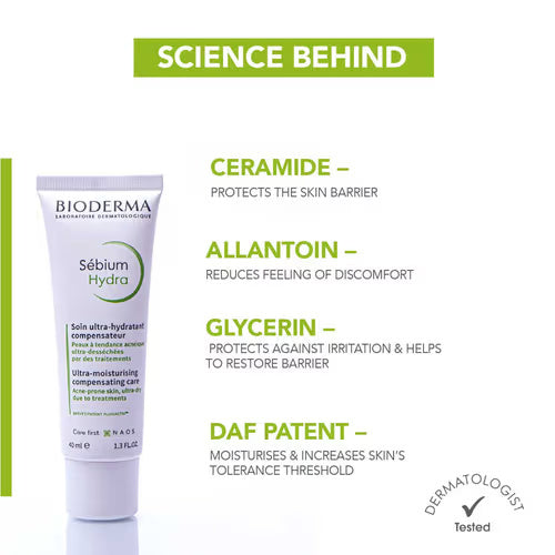 Bioderma Sebium Hydra 40ml – Intense Moisturizer for Dehydrated, Irritated Skin-5