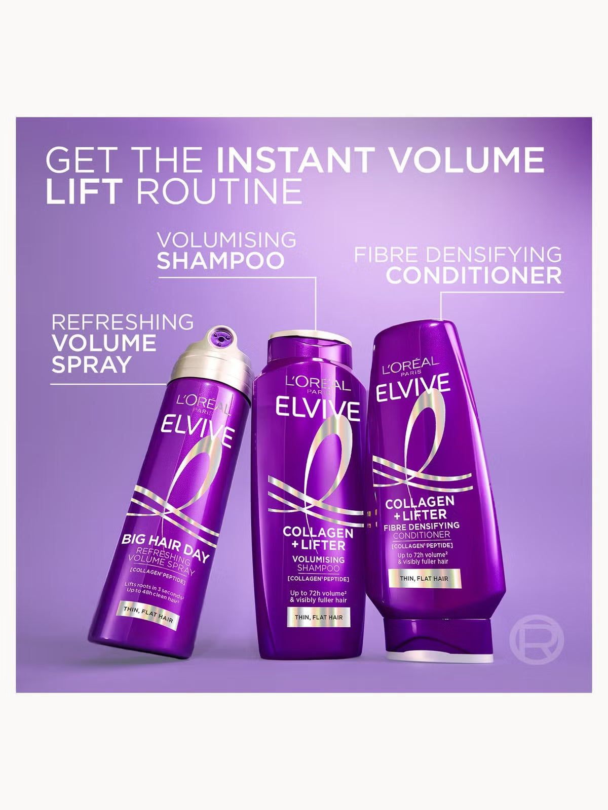 L'Oreal Paris Elvive Collagen Lifter Conditioner 200ml for Fuller Looking Hair
