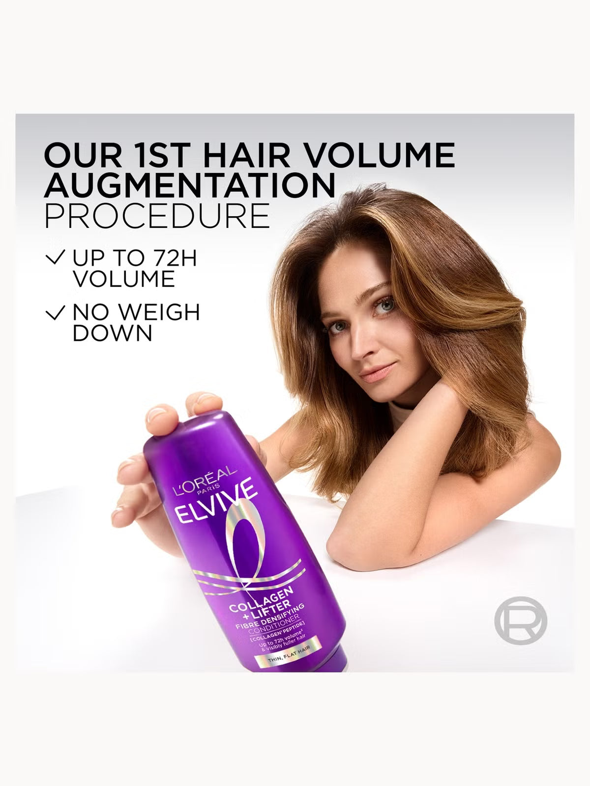 L'Oreal Paris Elvive Collagen Lifter Conditioner 200ml for Fuller Looking Hair