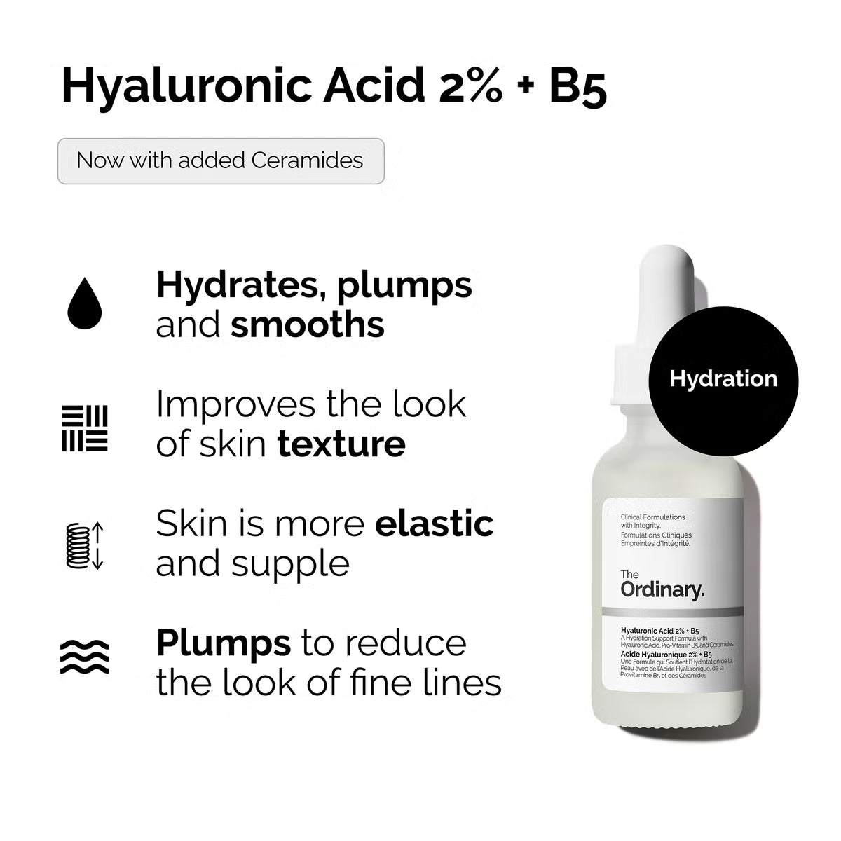The Ordinary Hyaluronic Acid 2% + B5 Serum 120ml | Hydrating and Plumping Serum