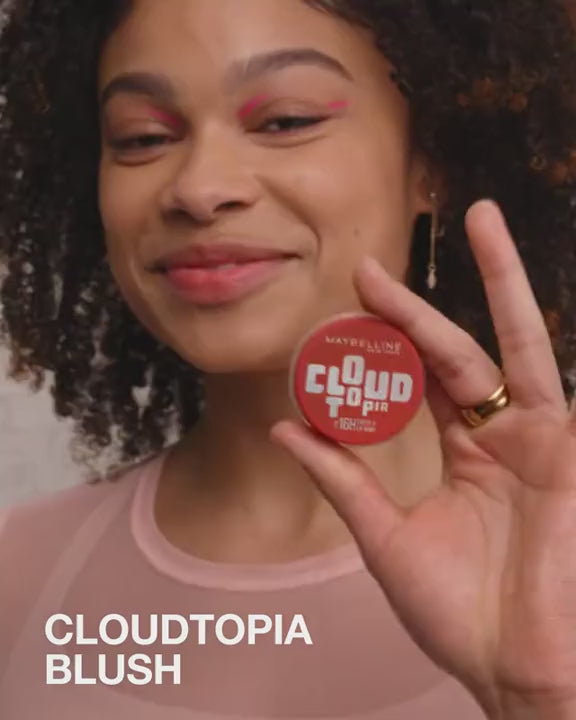 Load video: Maybelline NY Cloudtopia Lip &amp; Cheek Tint Soft Blur Airy Matte Finish