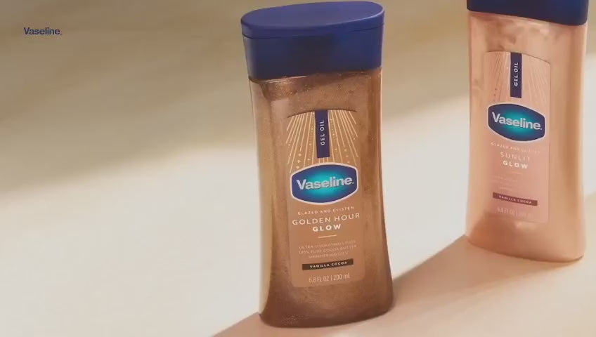 Load video: Vaseline Intensive Care Nourishing Argan Oil Bronze Shimmer Body Oil 200ml