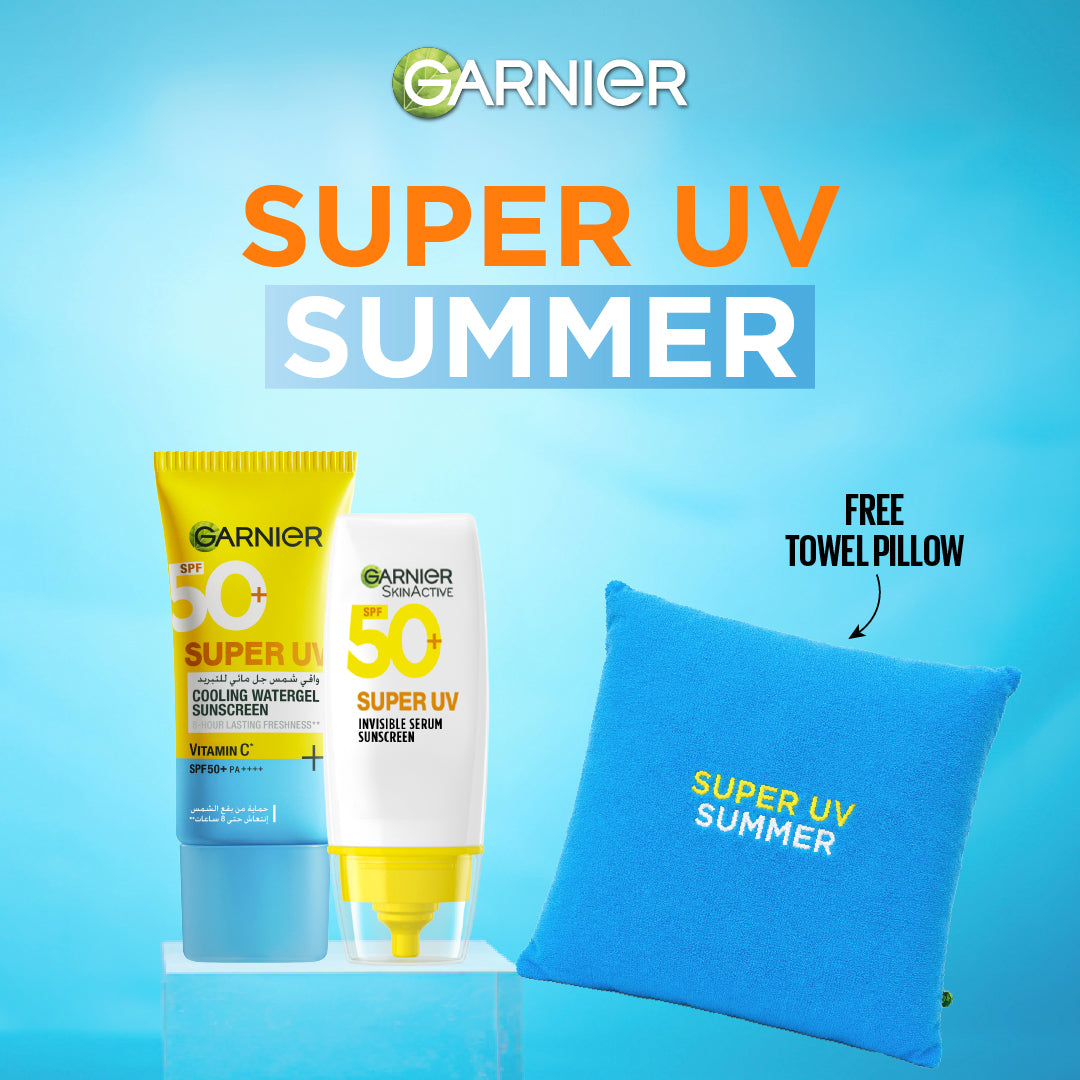 Garnier Super UV Cooling Gel + Super UV Vitamin C – Get Free Towel Pillow