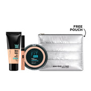 Maybelline Fit Me Foundation, Fit Me Compact Powder and Fit Me Concealer, Get 25% OFF and a Free Silver Pouch