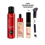 L’Oreal Paris Infallible 24H Tinted Serum + More Than Concealer + 3-Second Setting Mist + Free Double-Sided Face Brush