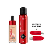L’Oreal Paris Infallible 24H Tinted Serum + 3-Second Setting Mist + Free Red Hair Pins - 15% off