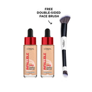 L’Oreal Infallible 24H Tinted Serum Duo + Free Double-Sided Face Brush – 20% Off