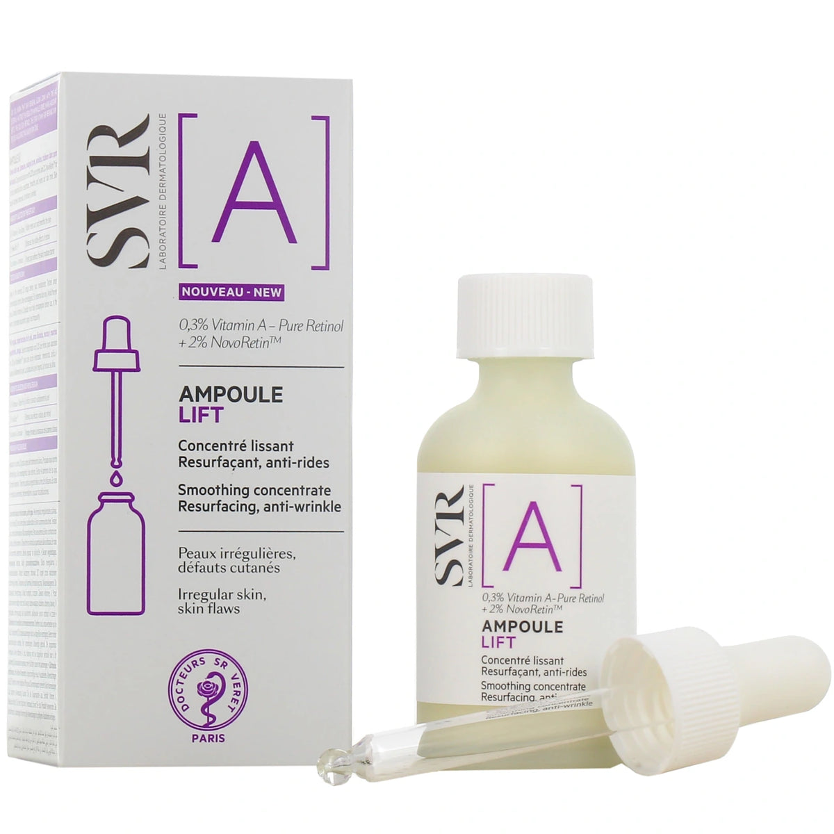 SVR [A] Lift Ampoule Uneven Skin 30ml | Anti-Aging and Skin Smoothing Serum